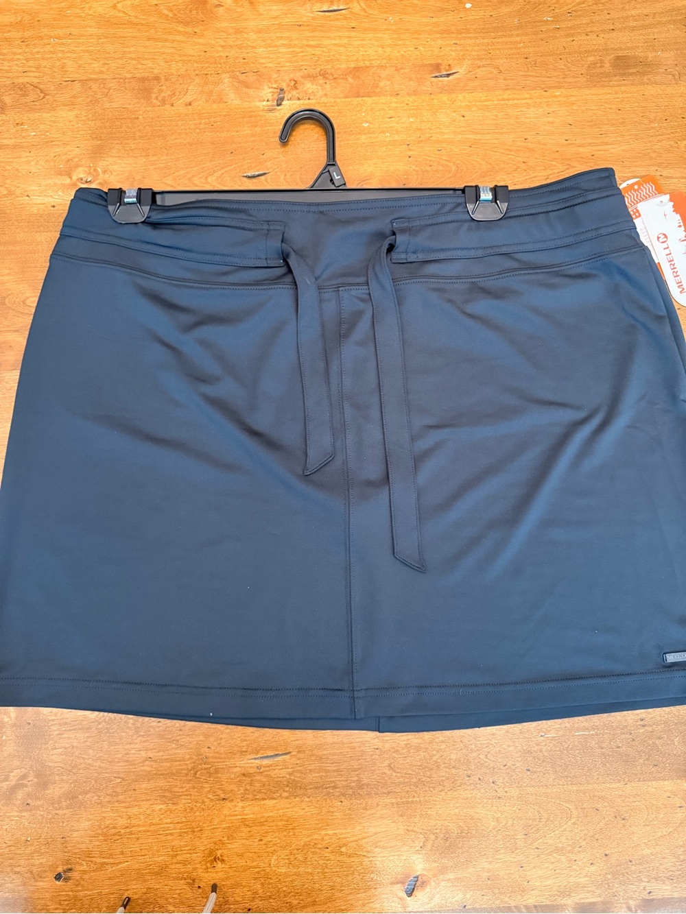 Merrell Black Athletic Skort with Drawstring Waist